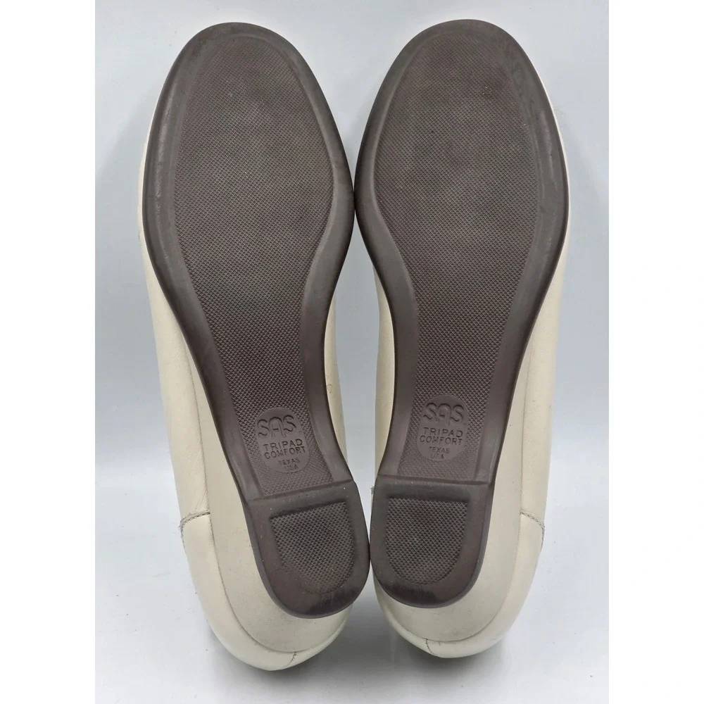 SAS Wink Tripad Womens 9 Bone Pearl Leather Penny Loafers Comfort Slip On USA